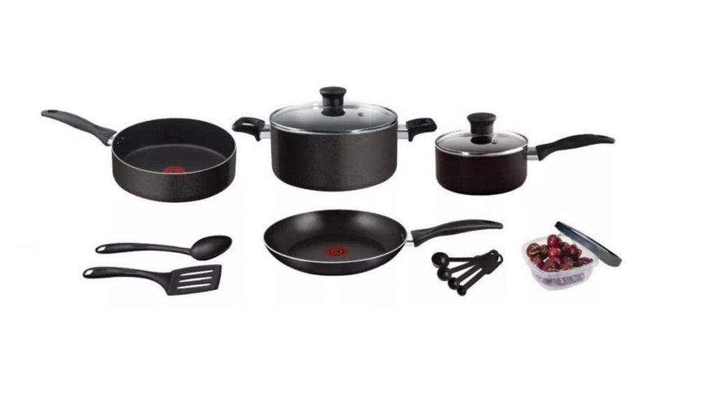 Batería De Cocina T-fal B1952184m1 14 Piezas - Color Negro